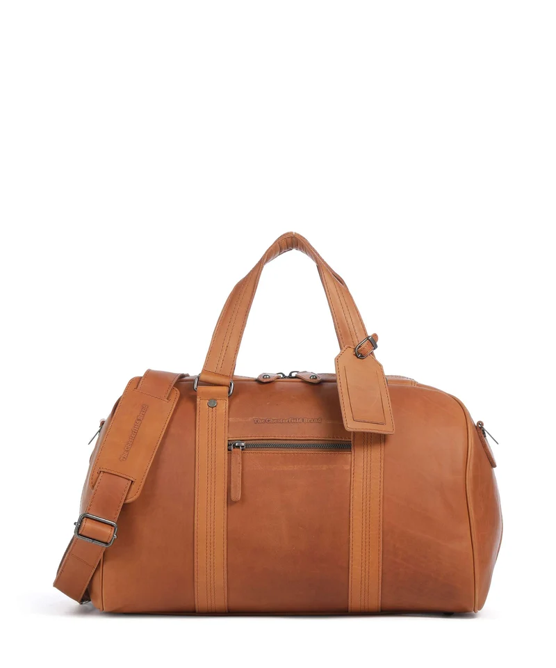 The Chesterfield Brand Wax Pull Up Cow Volenza Sac week-end cognac