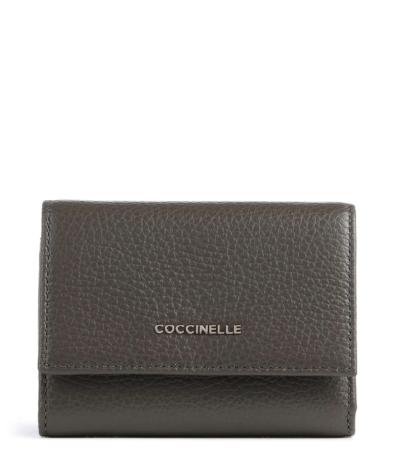 Coccinelle Metallic Soft Portefeuille fango