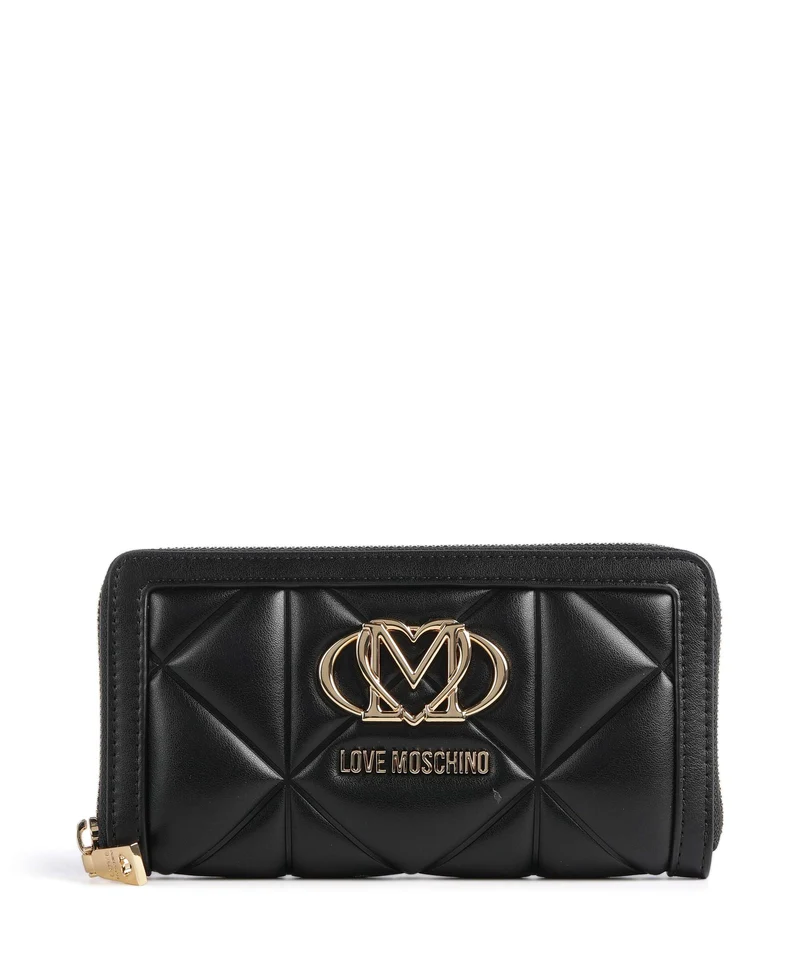 Love Moschino Embossed Q Portefeuille nero