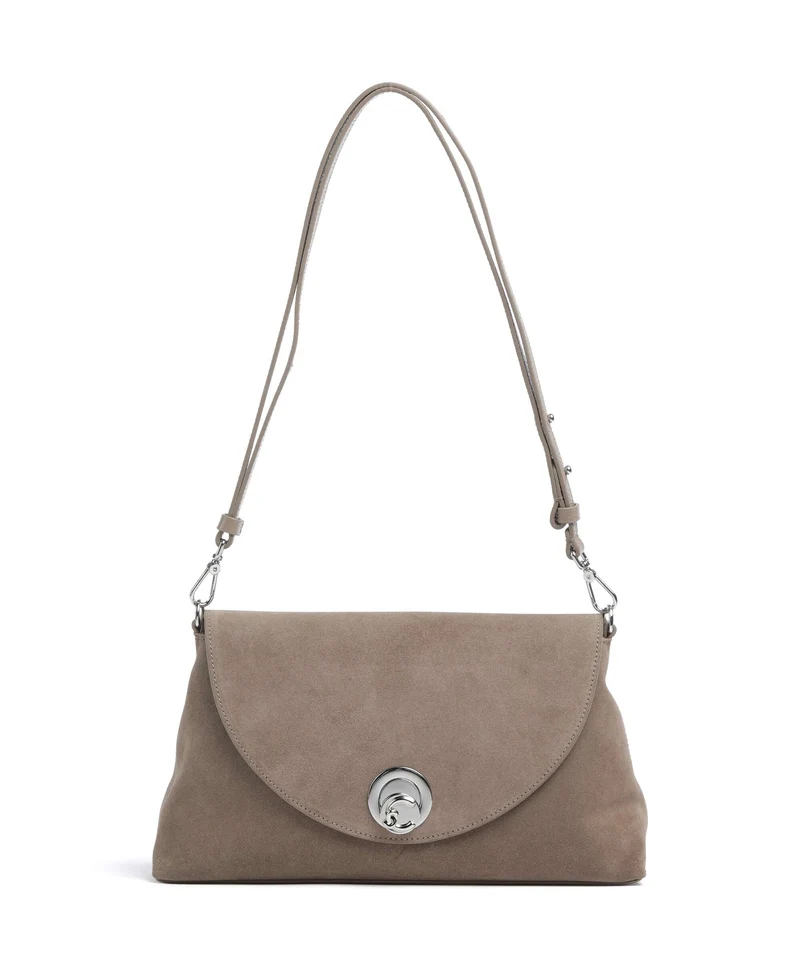 Coccinelle Nikla Suede Sac porté épaule warm taupe