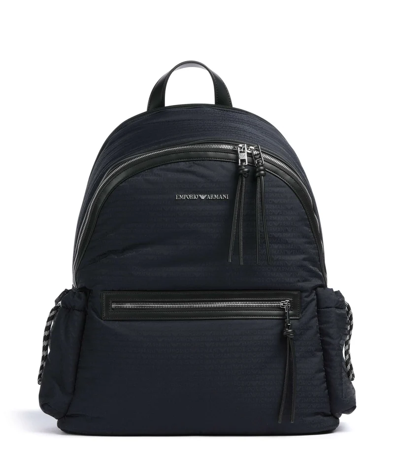 Emporio Armani Monogram Sac à dos iconico blu navy