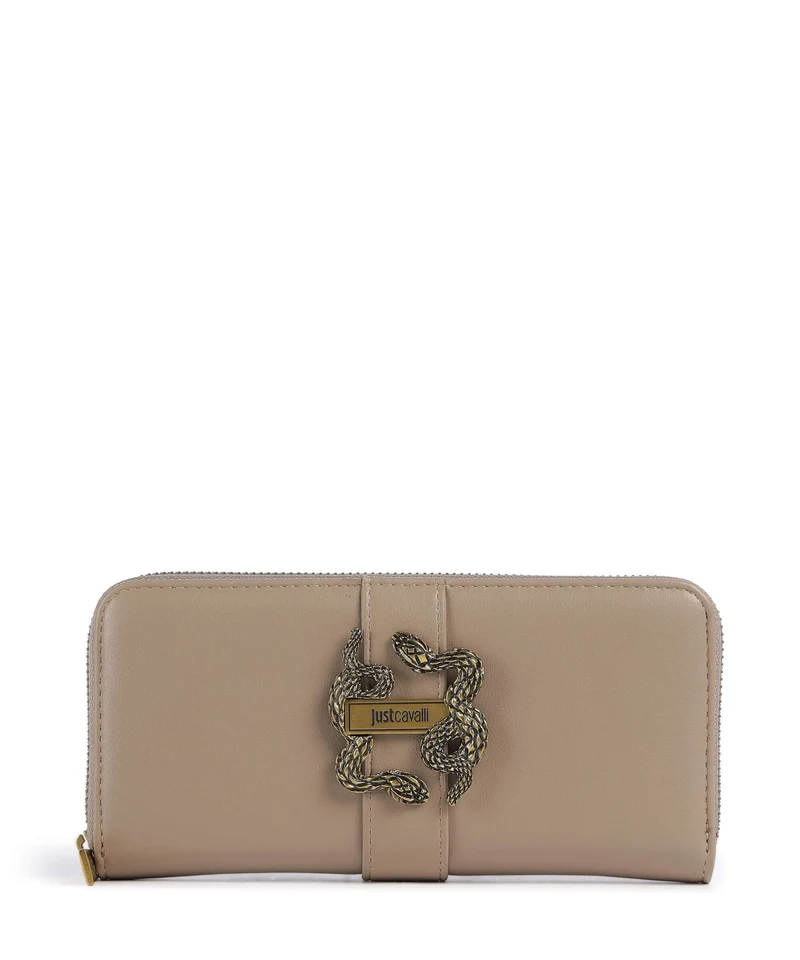 Just Cavalli Iconic Snakes Portefeuille tan