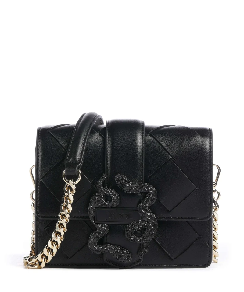 Just Cavalli Iconic Snakes Braided Sac bandoulière black