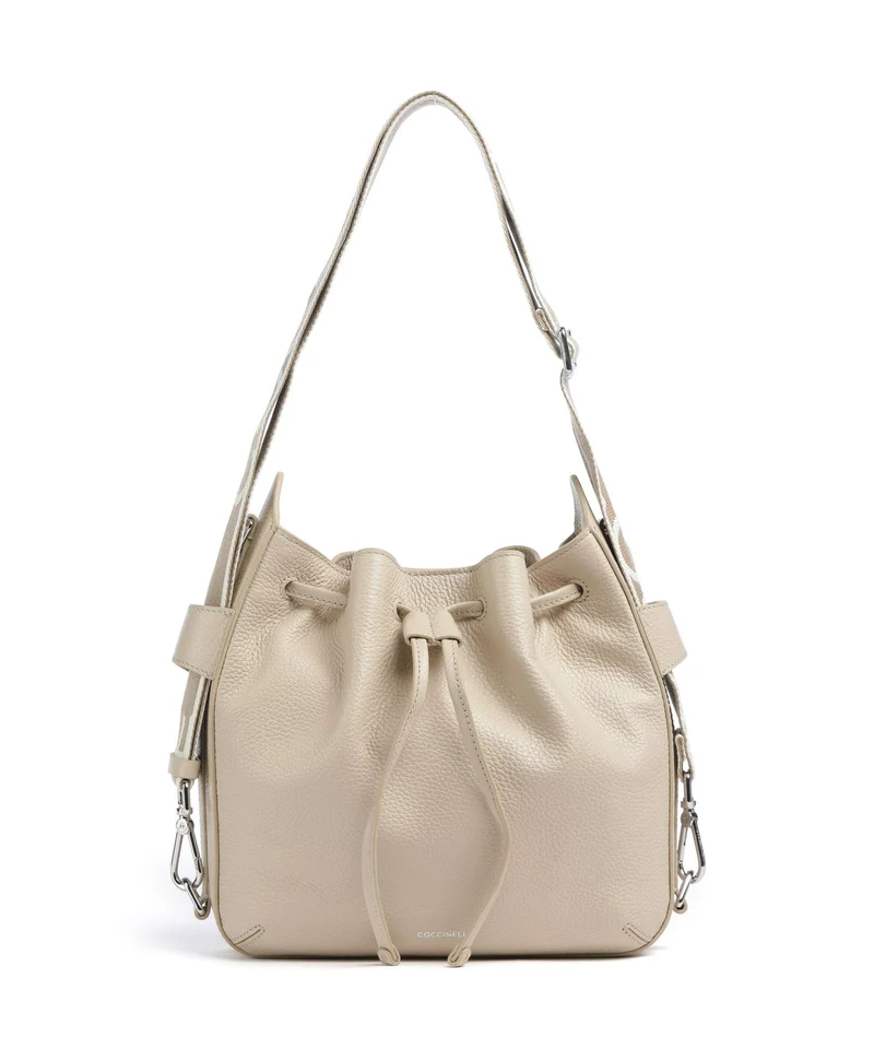 Coccinelle Gretel Ribbon Sac seau sandshell
