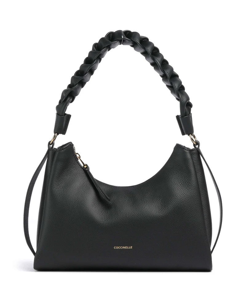 Coccinelle Boheme Grana Double Sac porté épaule noir/cuir