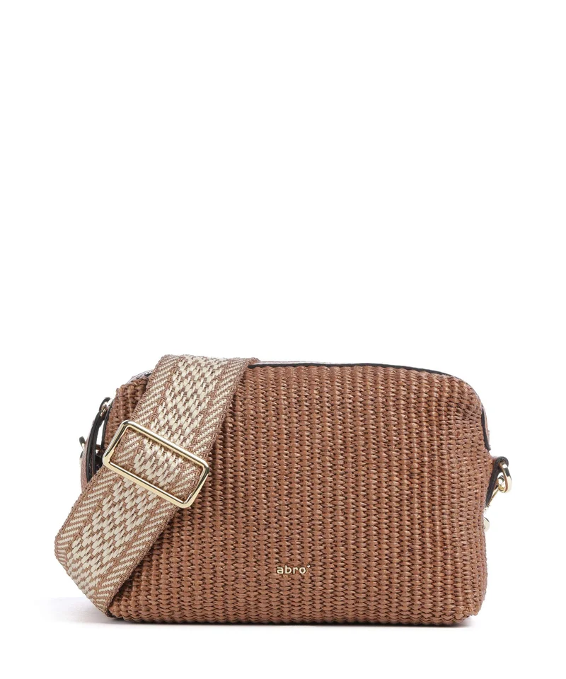 Abro Raffia Kaia Sac bandoulière caramel/cognac