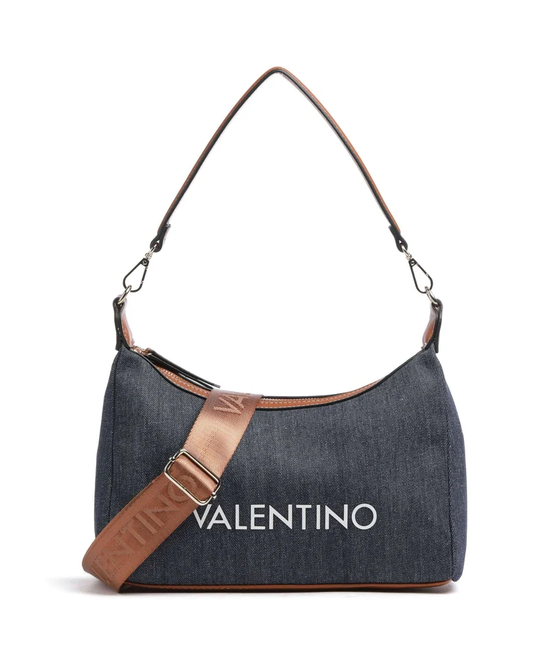 Valentino Bags Leith Sac porté épaule denim/cuoio