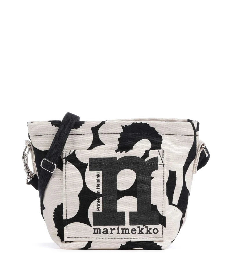 Marimekko Mono Unikko Mini Sac bandoulière cotton/black