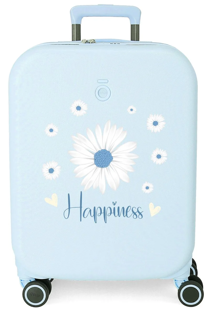 9978621 TROLLEY ABS 55CM.C/EXP.4R. ENSO HAPPINESS AZUL CLARO