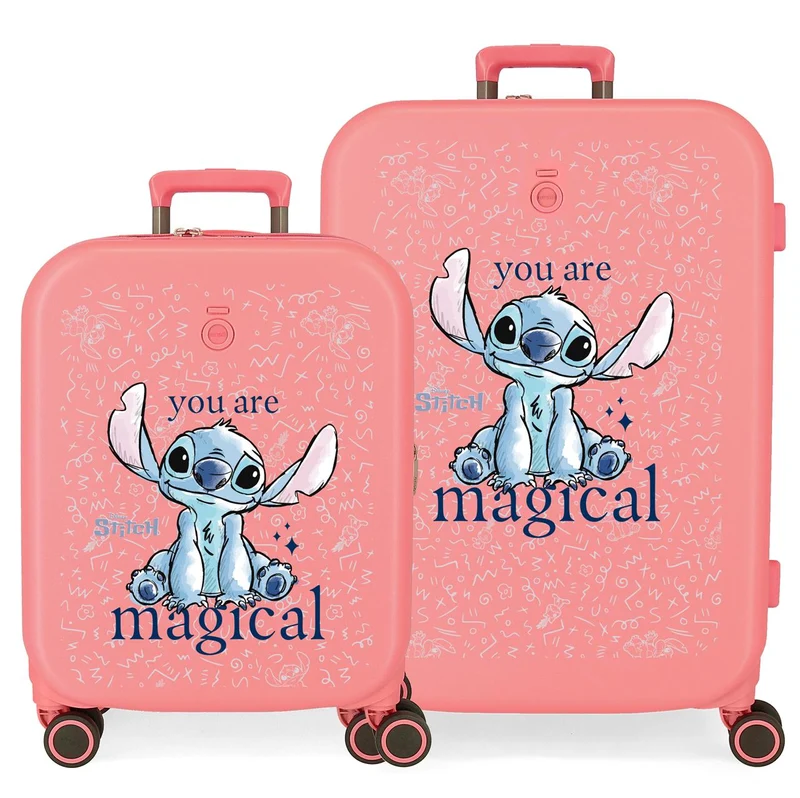 3859526 SET/2 TROLLEY ABS 55-70CM.4R.STITCH YOU ARE MAGICAL