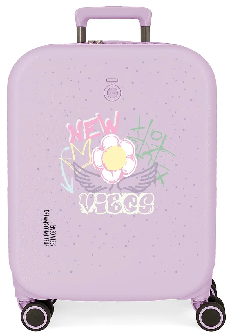 9799121 TROLLEY ABS 55CM. 4R. ENSO NEW VIBES LILA