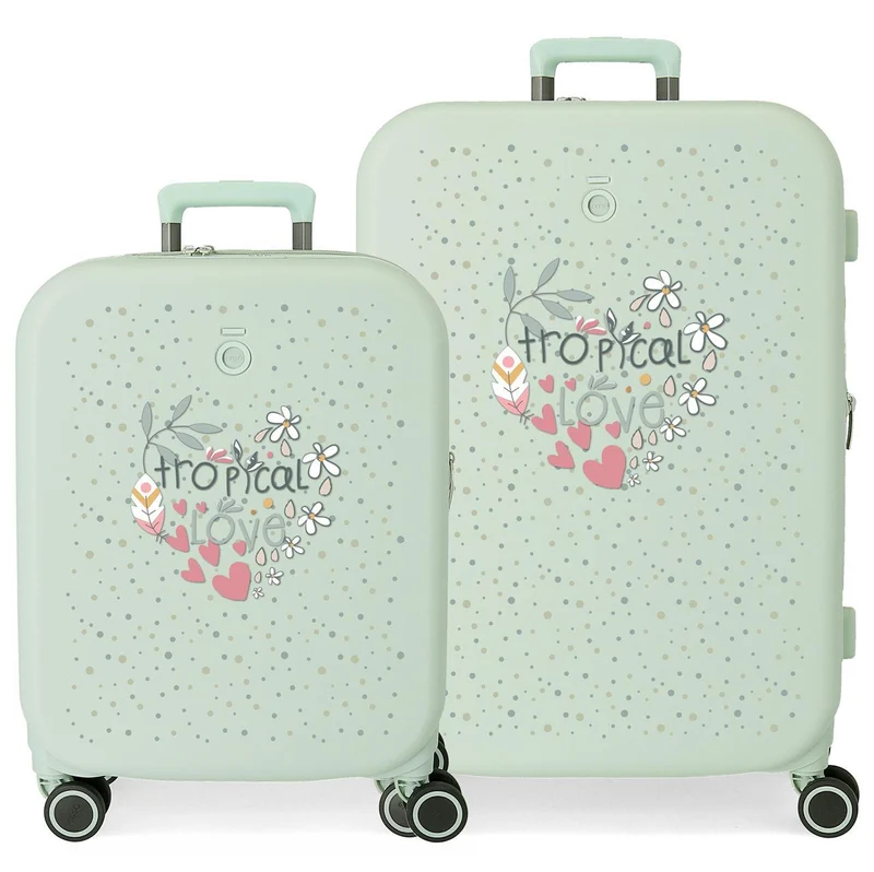 9649524 SET/2 TROLLEY ABS 55-70CM. 4R. ENSO TROPICAL LOVE