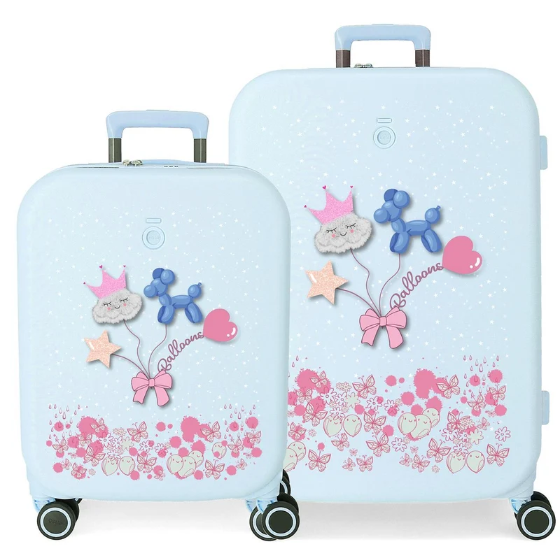 9559521 SET/2 TROLLEY ABS 55-70CM. 4R. ENSO BALLONS TURQUESA