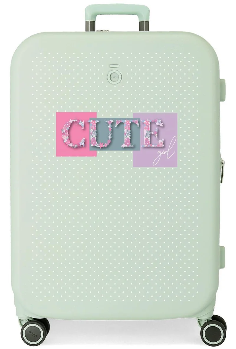 9539224 TROLLEY ABS 70CM. 4R. ENSO CUTE GIRL VERDE MENTA