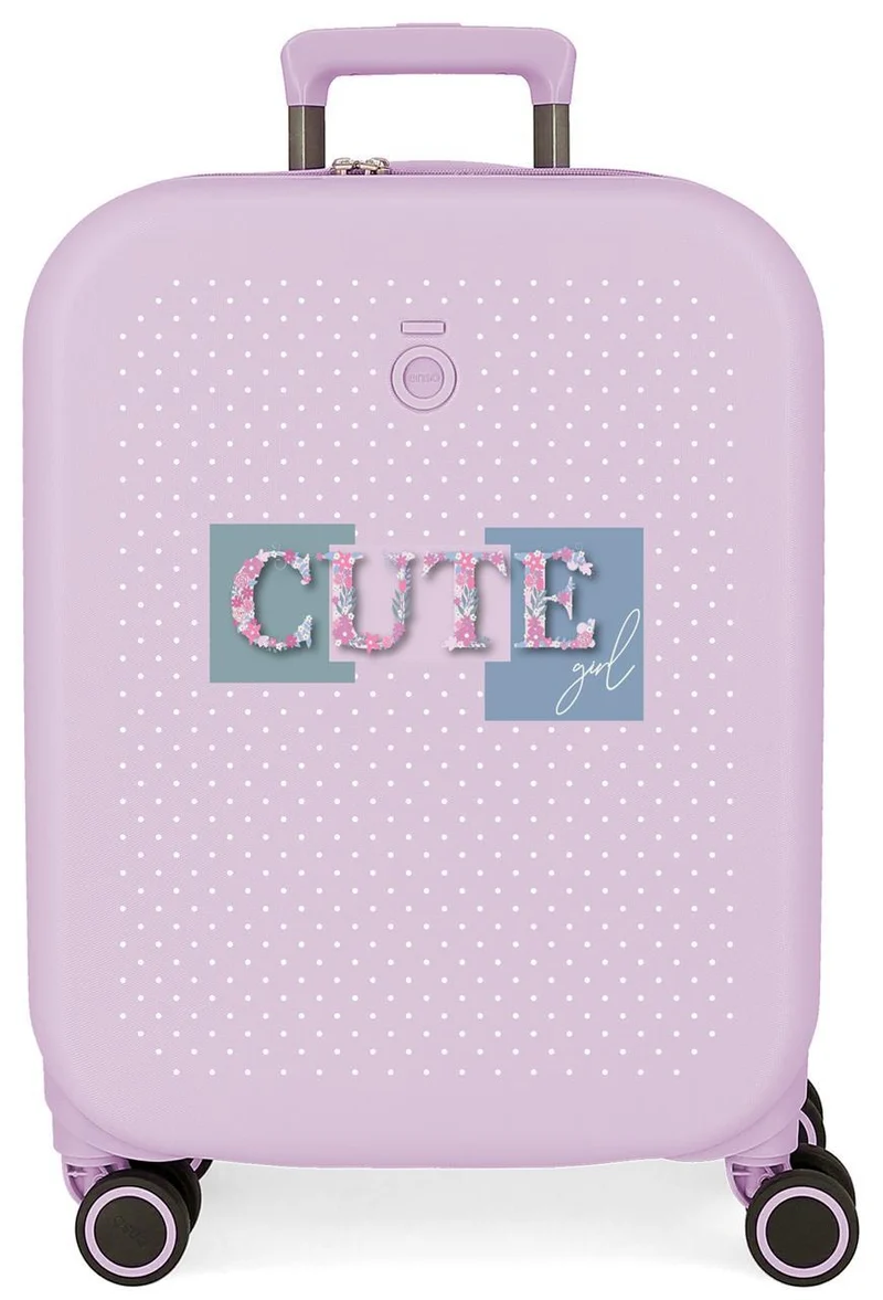 9539123 TROLLEY ABS 55CM. 4R. ENSO CUTE GIRL LILA