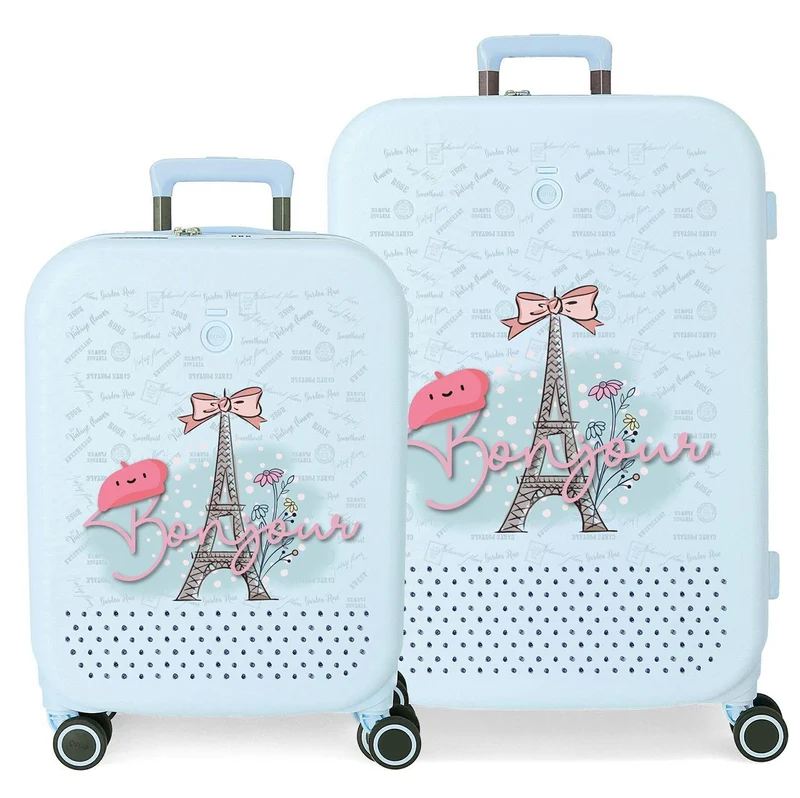 9529521 SET/2 TROLLEY ABS 55-70CM. 4R. ENSO BONJOUR TURQUESA