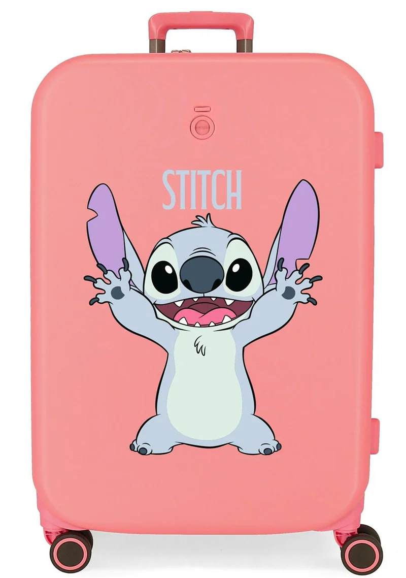 3199241 TROLLEY ABS 70CM.4R. STITCH PLAYFUL CORAL