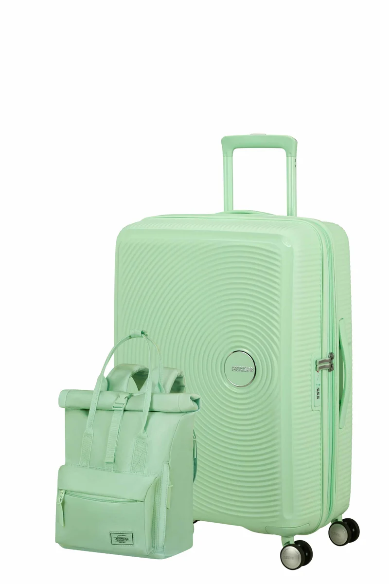 Pack Maleta mediana SoundBox + Mochila Urban groove de American Tourister - Verde pastel