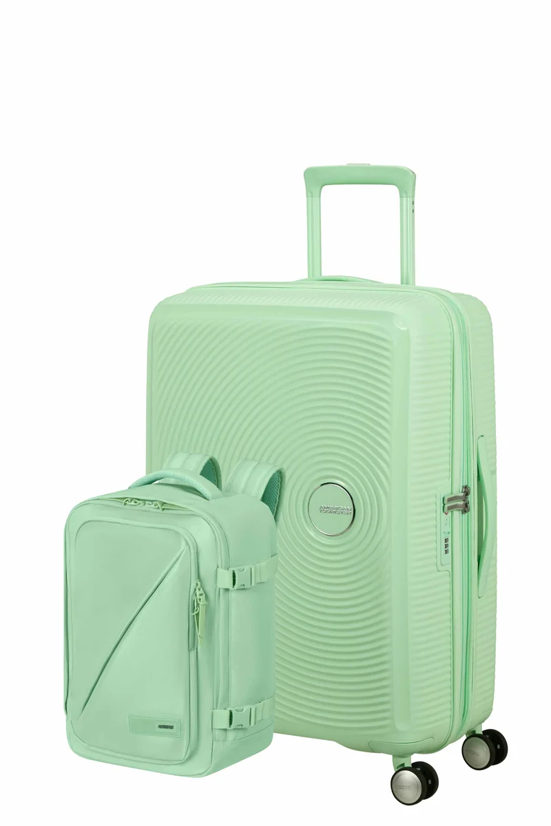 Pack Maleta mediana SoundBox + Mochila Take2cabin de American Tourister - Verde pastel